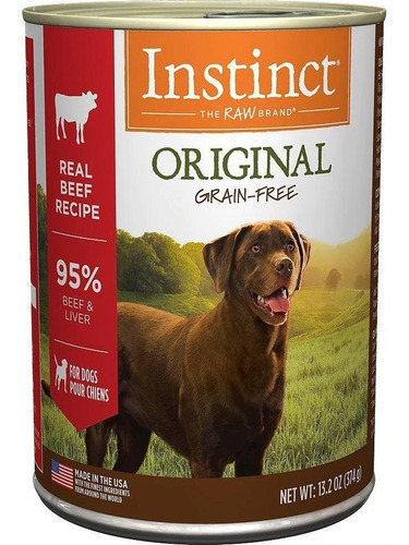 Alimento Húmedo Instinct Lata De Res 13.2 Oz