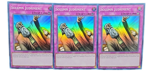 Solemn Judgment Set 3 Cartas Yugioh! Inglés Super Rare