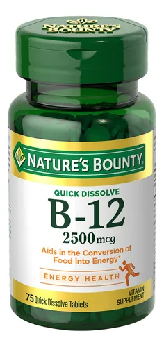 comprar Vitamina B12 Nature's Bounty 2500 Mcg 75 Comprimidos