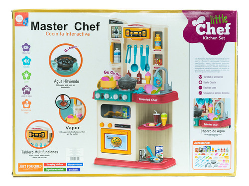 Cocinita Talented Chef 922-115 Rosa Con Luz Y Sonido 65 Pz