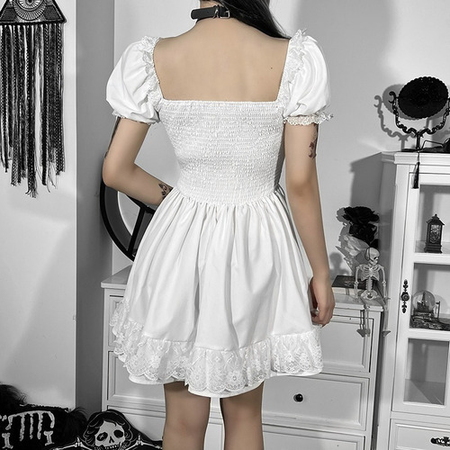 New.. Minivestido Con Cordones Con Corsé Lolita Gótico