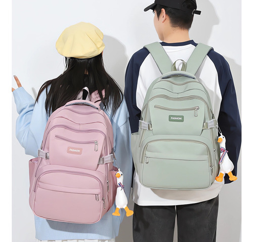 Mochila Escolar Antirrobo Mochila De Viaje Para Jóvenes Bolsa Para Portátil De 16 Pulgadas Mochila Impermeable Unisex 45l Color Rosa