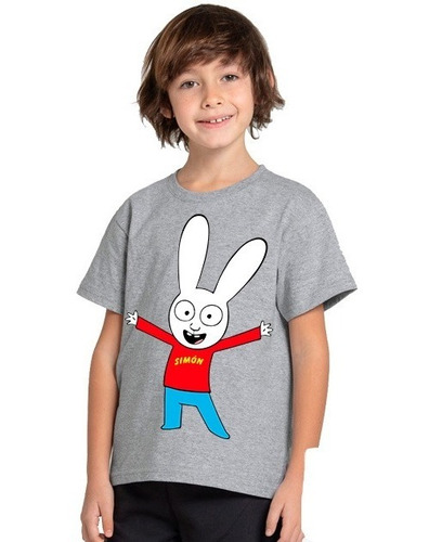 Polera 100% Algodón El Conejo Simón De Netflix Exclusividad