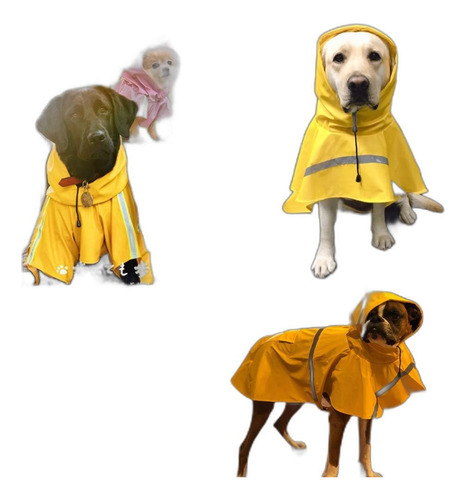 Hapee Impermeables Para Perros Grandes Con Capucha De Tira R
