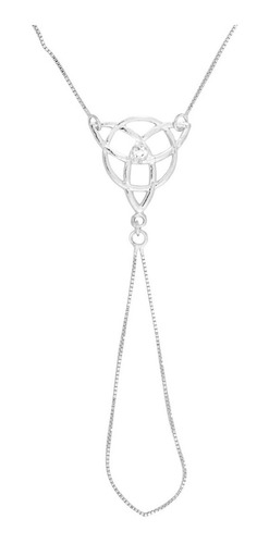 Pulseira-anel Triskle Com Strass - Sunshine Cristais Cor Prateado