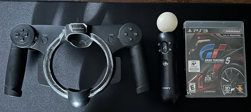 Volante Ps3 + Gran Turismo: 5 - Ps3 + Playstation Move (Usado)