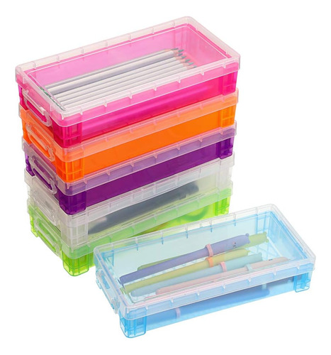 Btsky 6 Colores Caja De Lápices De Gran Capacidad, Caja Orga