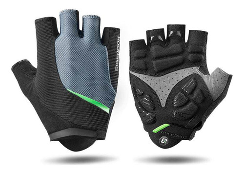 Guantes Elásticos Rockbros Para Ciclismo Con Medio Dedo