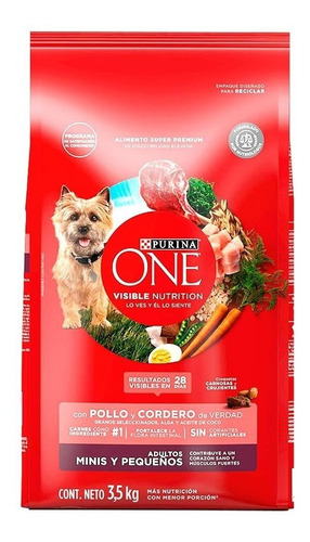 Alimento Para Perro Purina One Minis Pollo Y Cordero 3.5 Kg