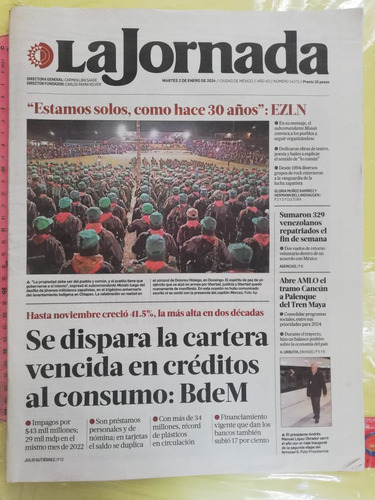Periodico La Jornada N° 14173 Enero 2024