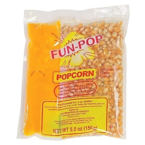 Kit Para Cotufas De Cine 4 Oz (maiz,flavacol,aceite) Popcorn