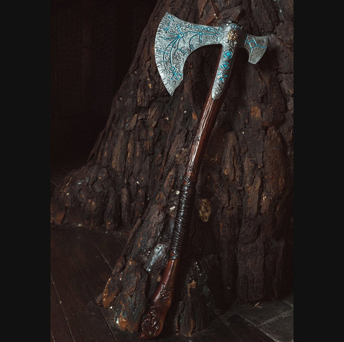 Imagen 2 de 4 de Arma Kratos Hacha Leviatán God Of War - Figura Plastica