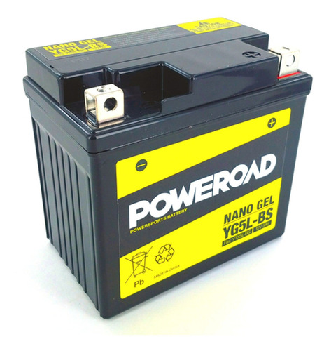 Imagen 1 de 1 de Bateria Moto Yb5l-b 12n5-3b Yt5a Bb5lb = Yg5l-b Poweroad