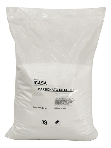 Carbonato De Sodio 99,9% - Soda Solvay X 2,5kg Icasa Pr