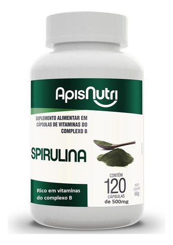 Spirulina 500mg (120 Caps) - Padrão: Único Sem Sabor