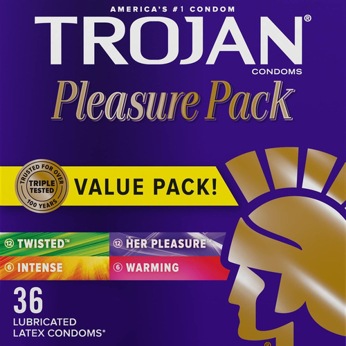 36 Preservativos Trojan Pleasure Pack