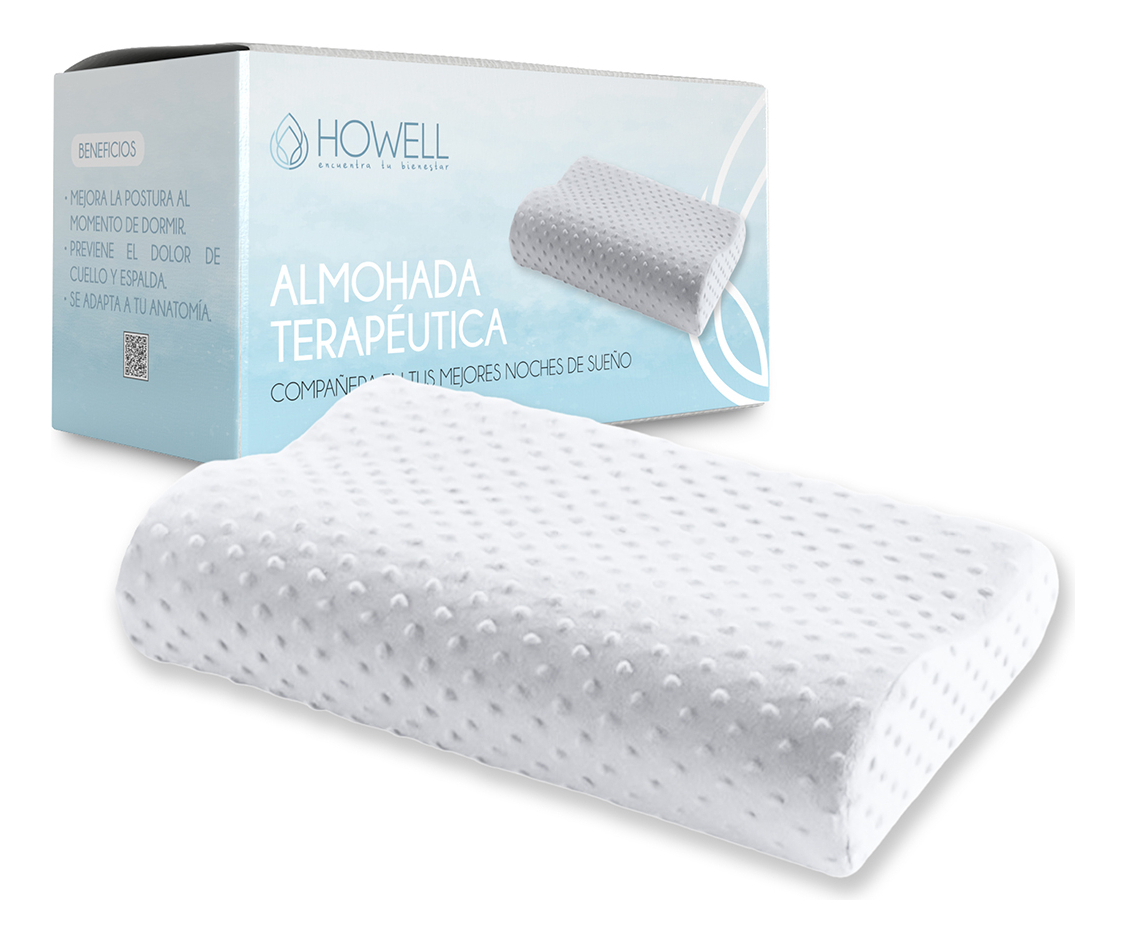 Almohada Ortopédica Cervical Terapéutica Con Memoria Howell Espuma Viscoelástica Memory Foam