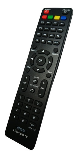 Imagen 1 de 1 de Control Remoto Compatible Con Led Full Hd Tv Aoc Ajv153