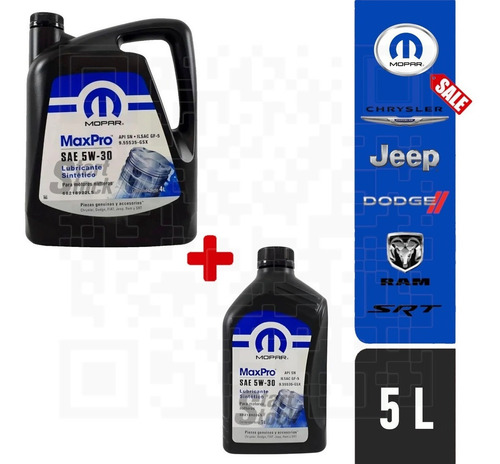 Imagen 1 de 4 de Aceite Motor 5w30 Mopar Jeep Renegade 1.8 5 Lts