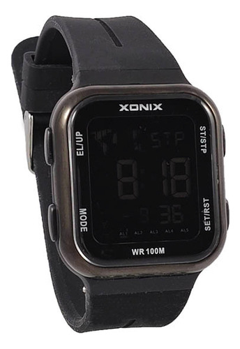 Reloj Digital Xonix Negro Unisex Alarma Sumergible Dap-006