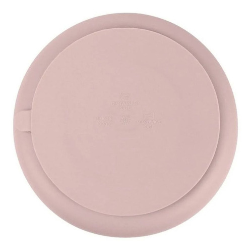 Prato De Silicone Com Divisórias E Ventosa Rosa Clingo
