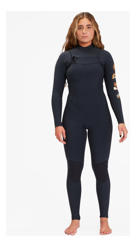 Traje Neoprene Mujer Billabong 4/3 Salty Natura Chest Zip