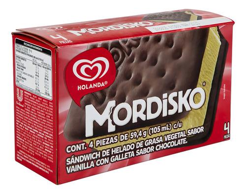 Sándwich Holanda Mordisko Vainilla 420g