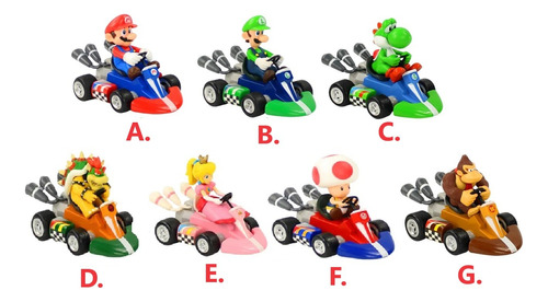 Carritos De Fricción De Personajes Mario Kart Nintendo 