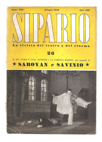 Revista Sipario Teatro Cinema Italiano Nº 26 Giugno 1948