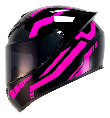 Casco Para Motocicleta De Casco Graffiti Color Rosa/naranja