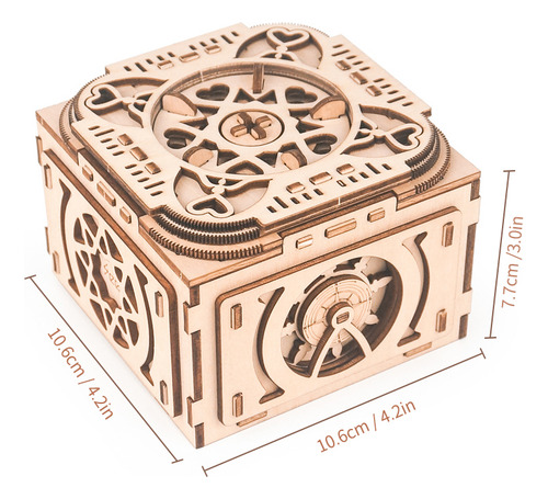 Wooden Craft Build 3d Toy Jewelry Music Box Puzzle Assembly