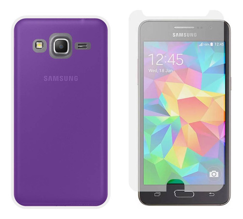 Funda Protector Tpu Flexible Para Samsung Grand Prime + Mica