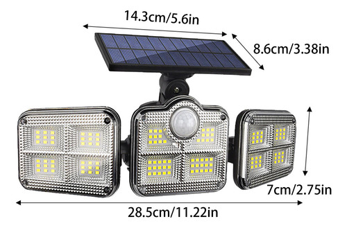 Luces De Seguridad Solar Fashion Heads, Energía Solar De Alt