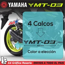 Comprar Yamaha Mt09 Mt07 Mt03 - 4 Calcos Vinilo Premium Para Llanta
