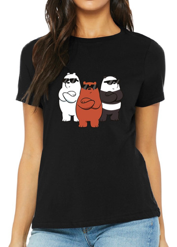 Polera Escandalosos Pardo Panda Polar Lentes Hombre Mujer