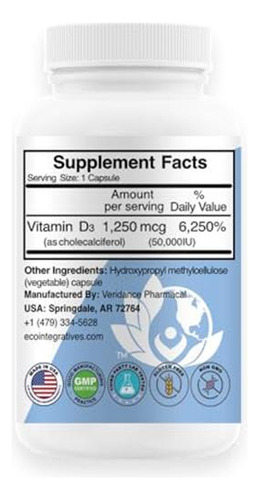Bioinnovations Pharmacal Vitamina D3 50,000 Ui 90 Cápsulas