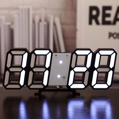 Imagen 3 de 10 de Reloj Despertadores Digital Led 3d Luz Nocturna Electrónico