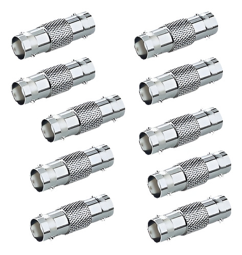 10pc Lote Bnc A Bnc Cctv Cable Coaxial Acoplador Adaptador C