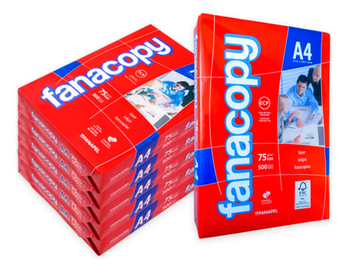 Resma Fanacopy A4 Color Blanco 500 Hojas - Multifunción X5