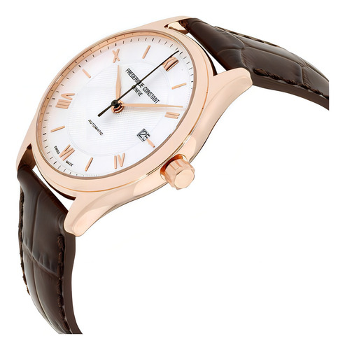 Reloj Fréderique Constant Classics Automatico Fc-303mv5b4 Color De La Correa Café Color Del Bisel Dorado Color Del Fondo Blanco