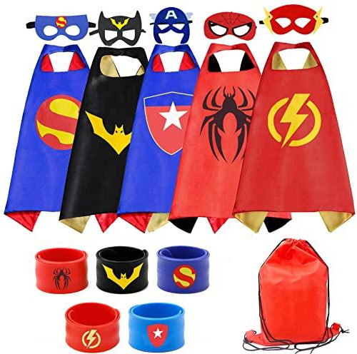 Set 5 Capas De Superhéroe Para Niños Ideal Para Fiesta