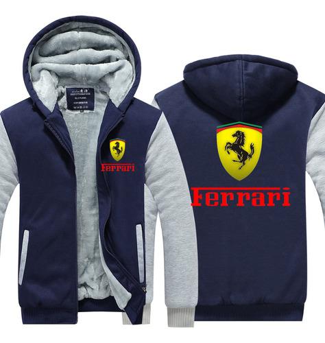 Chaqueta Polar De Invierno Con Logo Estampado Ferrari