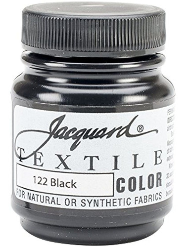 Pintura Textil Jacquard, 8 Onzas, Color Negro