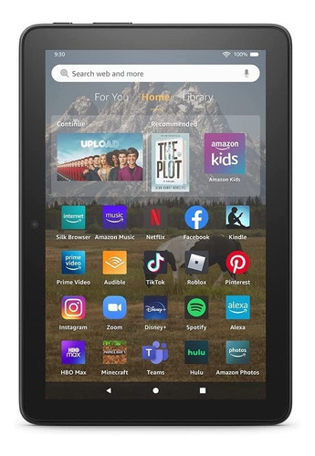 Tablet  Amazon Fire HD 8 12Gen 2022 8" 64GB preto e 2GB de memória RAM
