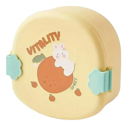 Vianda Lunchera Con Divisiones Cute Rabbit + Cubiertos