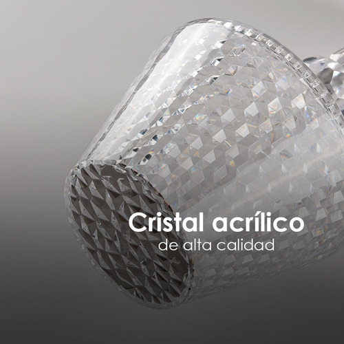 Lampara De Mesa Efecto Cristal Usb Recargable 3 Modos De Luz Color de la estructura Blanca