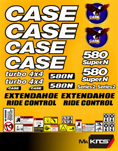 Calcomanías Para Maquinaria 580 Super N Extendahoe Case