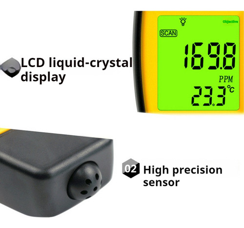 Sensor Portátil De Detección De Monóxido De Carbonol