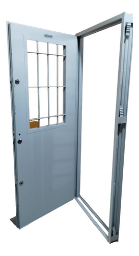 Puerta Seguridad Inyectada Cocina/ Patio/ 80x2 3 Cerraduras