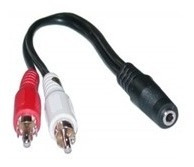 Convertidor Audio Plug 3.5mm H A Rca M 